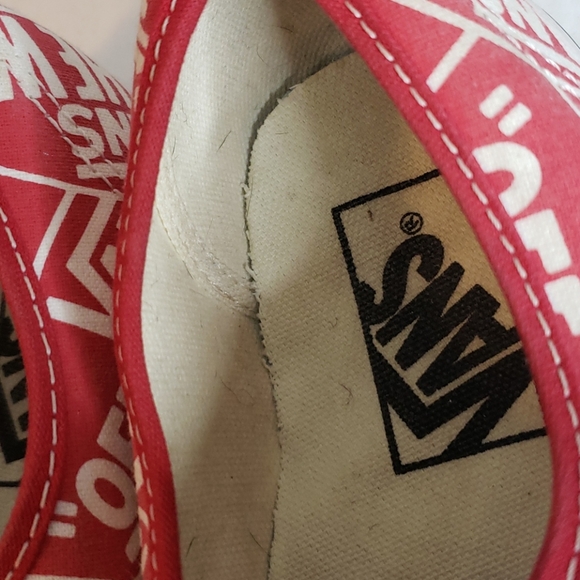 Vans Red & White Sneakers Size 8 - Picture 11 of 11
